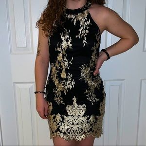 Black and Champagne dress